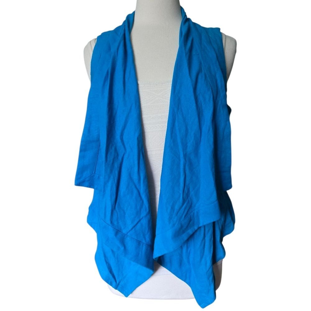 KATHERINE NY VIBRANT BLUE OPEN FRONT VEST - L